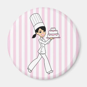 Girl Chef Print Magneet