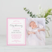 Girl Christening/Baptism Hartelijk dank Bedankkaart (Staand voorkant)