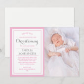 Girl Christening/Baptism Hartelijk dank Bedankkaart (Voorkant / Achterkant)