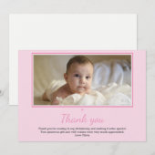 Girl Christening/Baptism Hartelijk dank Bedankkaart (Voorkant / Achterkant)