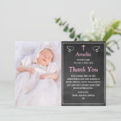 Girl Christening/Baptism Hartelijk dank Bedankkaart (Staand voorkant)