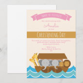 Girl Christening/Baptism Hartelijk dank Kaart (Voorkant / Achterkant)