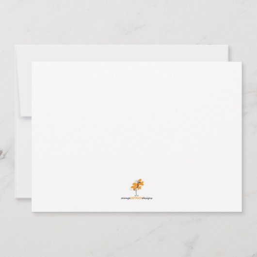 Girl Christening Invitation Kaart (Achterkant)