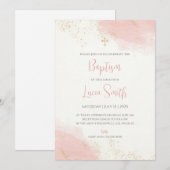 Girl Christening nodigt Girls Baptism uit Kaart (Voorkant / Achterkant)