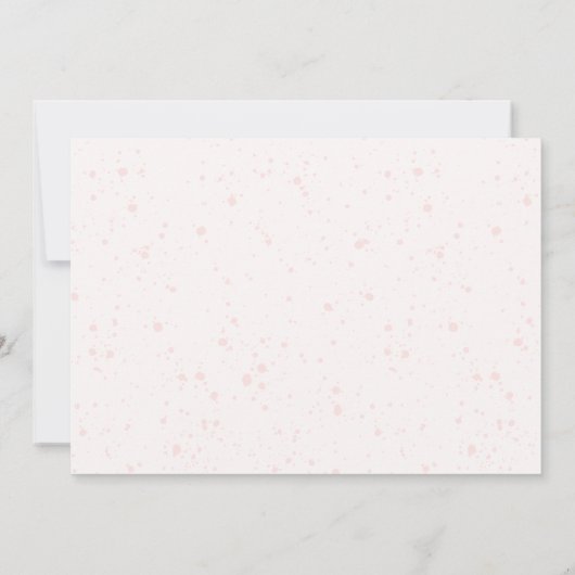 Girl Christening Waterverf Pink Floral Kaart (Achterkant)