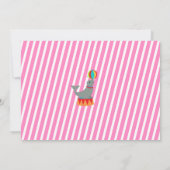 Girl Circus Carnival Foto Birthday Invitations Kaart (Achterkant)
