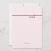 Girl Clothesline Baby shower Kaart (Achterkant)