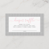 Girl Clothesline diaper-kaartjes Visitekaartje (Achterkant)