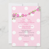 Girl Clothesline Sprinkle Invitation Kaart (Achterkant)