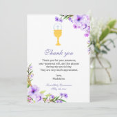 Girl Community Hartelijk dank kaart Floral Lavende (Staand voorkant)