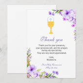 Girl Community Hartelijk dank kaart Floral Lavende (Voorkant / Achterkant)