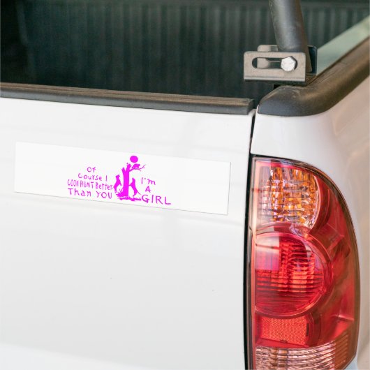 GIRL COON HUNTING BUMPERSTICKER (Op Truck)