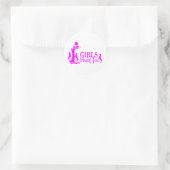 GIRL COON HUNTING RONDE STICKER (Tas)