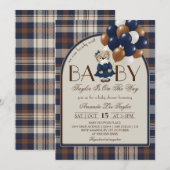 Girl Coquette Bear Baby Shower Kaart (Voorkant / Achterkant)