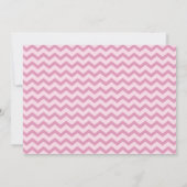 Girl Cow Baby shower Uitnodiging Chevron Print (Achterkant)