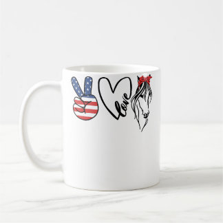 Girl Cowgirls Americana Peace Love Horses Horse Ri Koffiemok