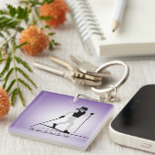 Girl Cross Country Skier Key Ring Sleutelhanger (Voorkant Rechts)