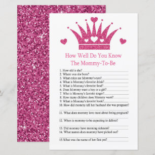 Girl Crown Hoe goed ken je het baby shower spel?