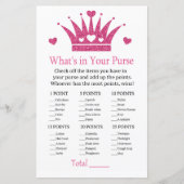 Girl Crown Wat zit er in je baby shower met handta (Voorkant)