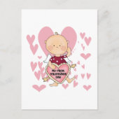 Girl Cupid 1e Valentijn T-shirts en cadeaus Feestdagenkaart (Voorkant)