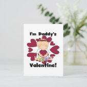 Girl Cupid Dad's Valentijn Tshirts Feestdagenkaart (Staand voorkant)