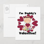 Girl Cupid Dad's Valentijn Tshirts Feestdagenkaart (Voorkant / Achterkant)