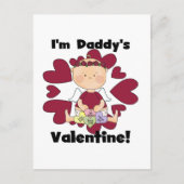 Girl Cupid Dad's Valentijn Tshirts Feestdagenkaart (Voorkant)