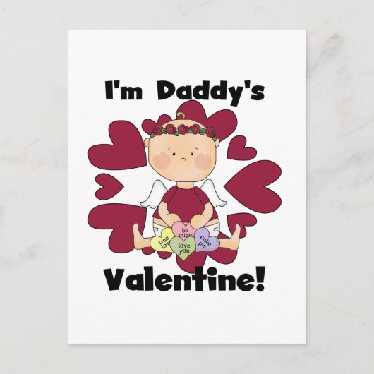 Girl Cupid Dad's Valentijn Tshirts Feestdagenkaart (Voorkant)