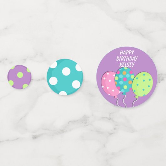 Girl Custom Birthday Confetti (Voorkanten)