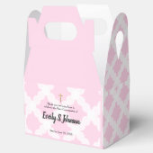 Girl Custom Name Pink First Commune Bedankdoosjes (Geopend)