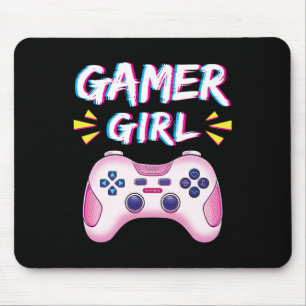 Girl Cute Pink Controller Video Game Girl Gaming Muismat