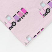 Girl Cute Pink Train met naam Kinder Fleece Deken (Hoek)