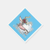 Girl Dachshund door de sneeuw Servet (Hoek)