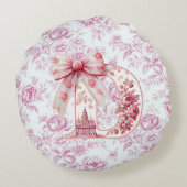 Girl Dad's Light Pink Chinoiserie Ronde Kussen (Achterkant)