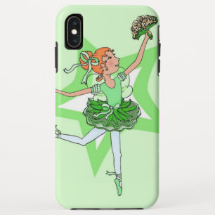 Girl dancer ballerina red hair green Case-Mate iPhone case