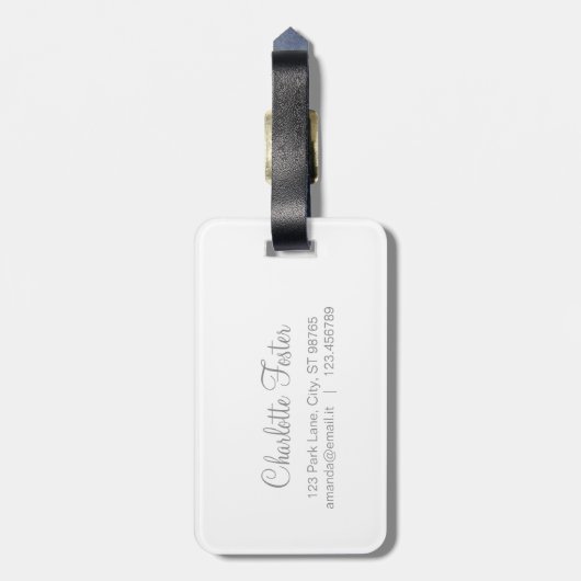 Girl Dancer Ballet Bagagelabel (Achterkant verticaal)