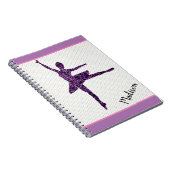 Girl Dancer Sparkle Personalized Tiny Dot Notitieb Notitieboek (Rechterzijde)