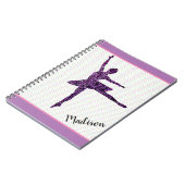 Girl Dancer Sparkle Personalized Tiny Dot Notitieb Notitieboek (Linkerzijde)