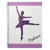 Girl Dancer Sparkle Personalized Tiny Dot Notitieb Notitieboek (Voorkant)