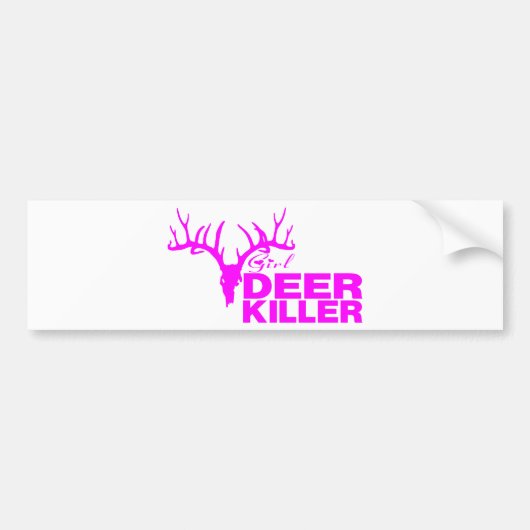 GIRL DEER KILLER BUMPERSTICKER (Voorkant)