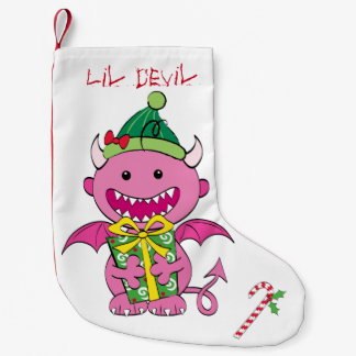 Girl Devil met cadeau Kleine Kerstsok