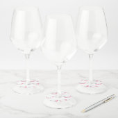 Girl Diaper Pin Wijnglaslabel (Set)