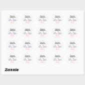 Girl Dinosaur Baby shower Favor Ronde Sticker (Vel)