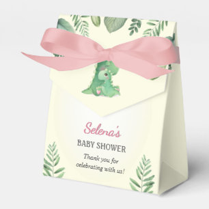 Girl Dinosaur Baby shower Sprinkle Gift Treat Bag Bedankdoosjes