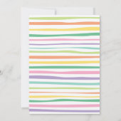 Girl Dinosaur Birthday Invitation Kaart (Achterkant)