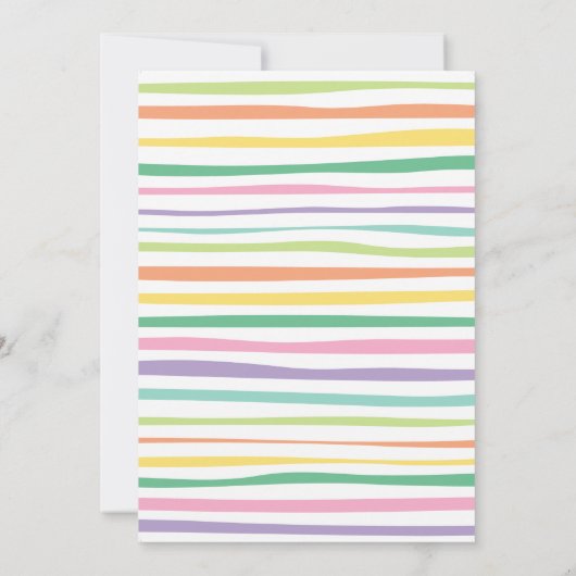 Girl Dinosaur Birthday Invitation Kaart (Achterkant)