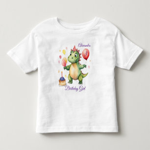 Girl Dinosaur Birthday Kinder Shirts