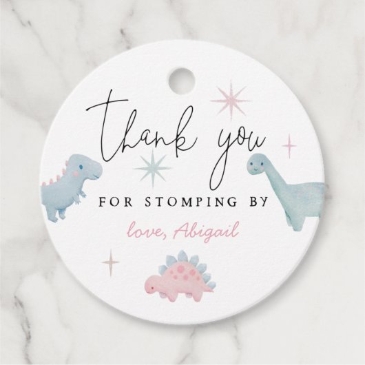 Girl Dinosaur Birthday Stomping by Bedankjes Labels (Voorkant)