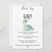 Girl Dinosaur Pink Peony zegt geen Kaarten (Voorkant)