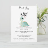 Girl Dinosaur Pink Peony zegt geen Kaarten (Staand voorkant)